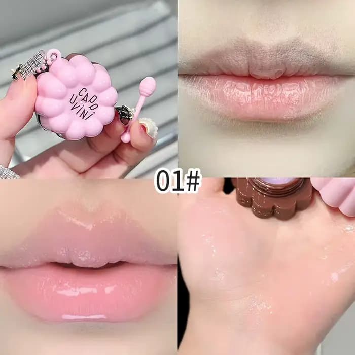 Masque pour les lèvres au parfum de fruit Macaron Cappuvini - Hydratation profonde, humidité longue 