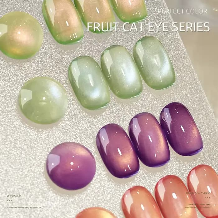 Vernis à ongles Gel œil de chat aux fruits, couleur parfaite, ensemble de vernis à ongles Ge à paill