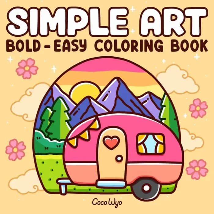 Art simple : livre de coloriage pour adultes et adolescents, designs audacieux et faciles pour la re