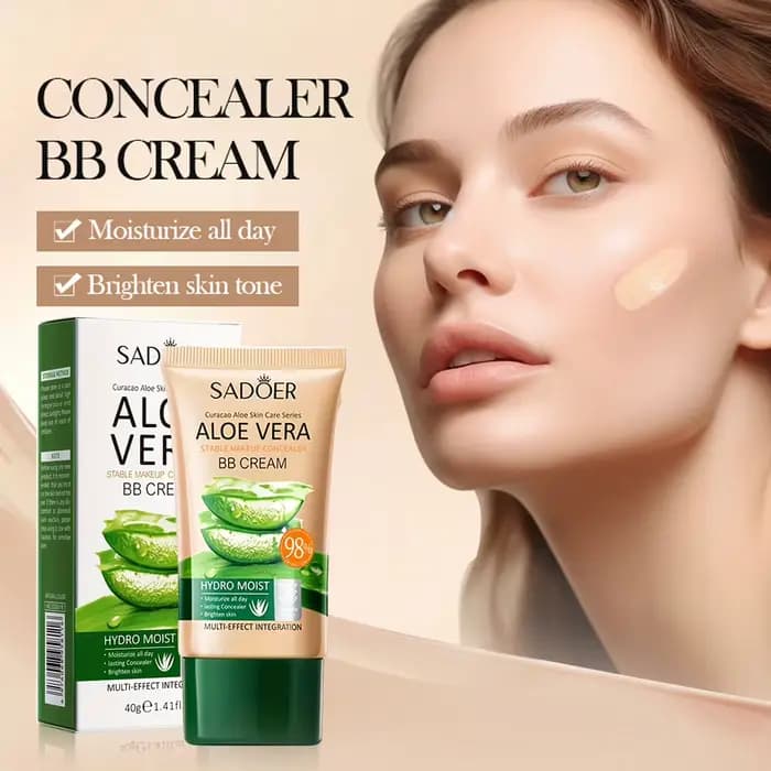 BB crème anti-cernes à l'aloe vera, fond de teint liquide hydratant de couleur naturelle, correcteur