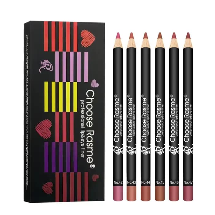 Crayon à lèvres dodu 6 couleurs, doux, lumineux, riche, soyeux, lisse, délicat, imperméable, maquill