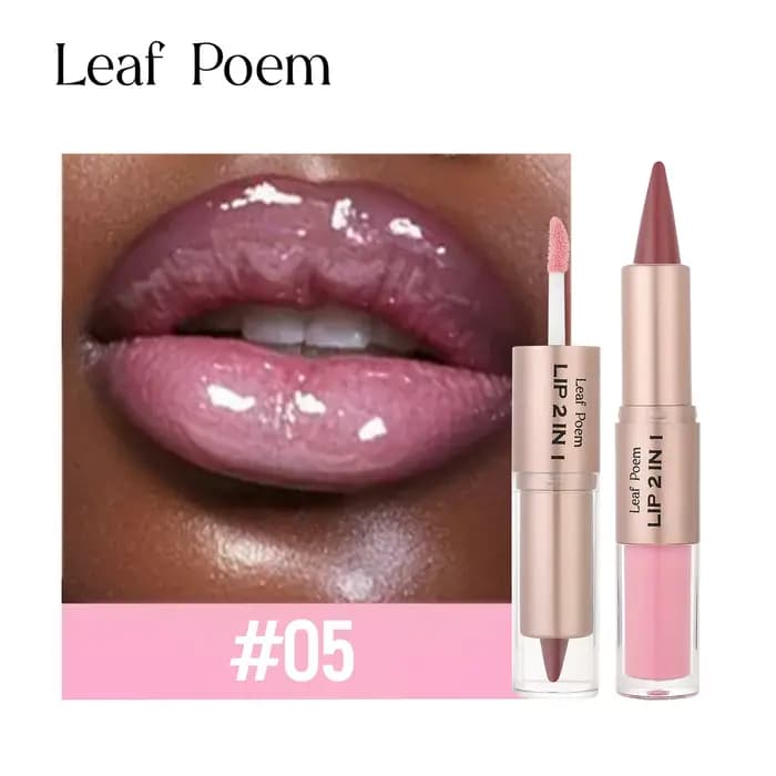 Crayon de Contour conique noir et marron, Double tête, miroir repulpant, brillant en cristal, teinte