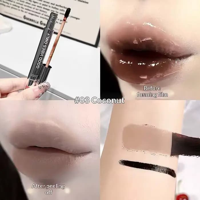 Cappuvini Teinte à Lèvres Peel-Off Marron Mocha Maquillage Rouge à Lèvres Effet Décollable Imperméab