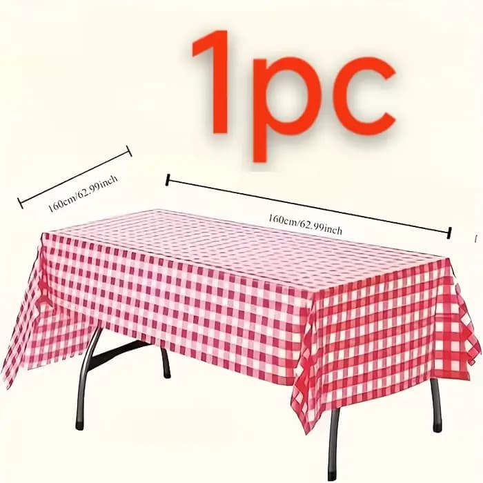 Nappe à carreaux rouge et blanc (1/3/5 pièces) - Parfaite pour les pique-niques en plein air, les fê