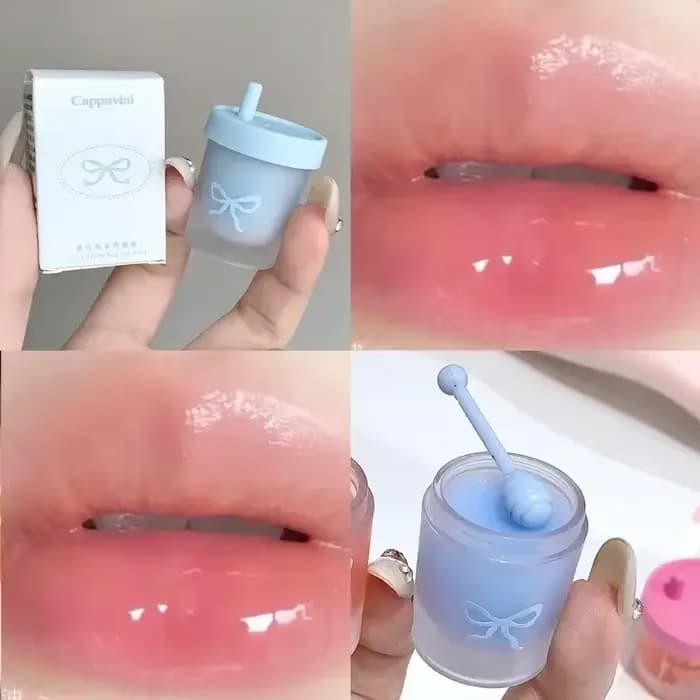 Masque à lèvres solide au jus de myrtille, baume hydratant et nourrissant, gelée durable, brillant à