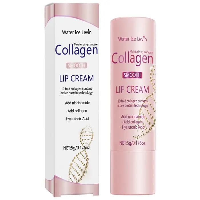 Crème Lèvres au Collagène, Niacinamide et Acide Hyaluronique - Hydratante et Raffermissante, Soin de