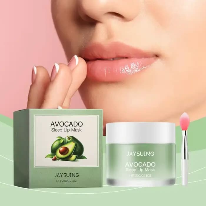 Masque de nuit pour les lèvres à l'avocat, hydratant et nourrissant, traitement de nuit pour les lèv