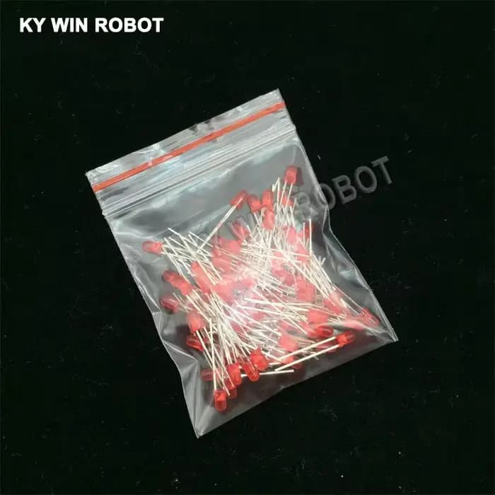 100 pièces 3mm Diode LED 3 mm Kit assorti blanc vert rouge bleu jaune Orange rose violet blanc chaud