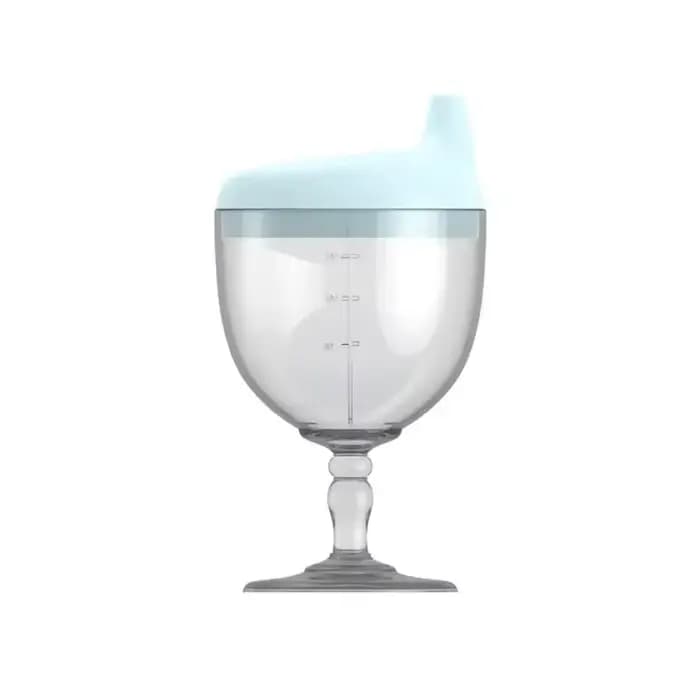 Gobelet pour bébé avec couvercle, design mignon de verre à vin, tasse à bec verseur pour tout-petits