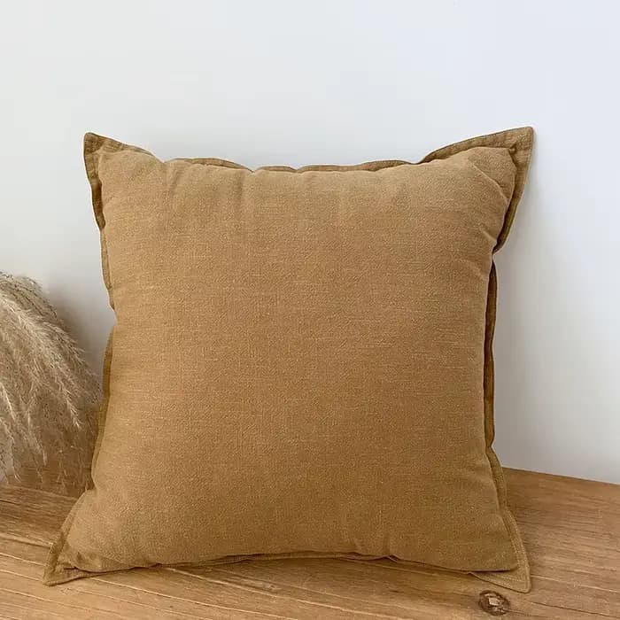Housse de coussin de canapé en coton et lin, décoration, taie d'oreiller de taille, pour canapé-lit,
