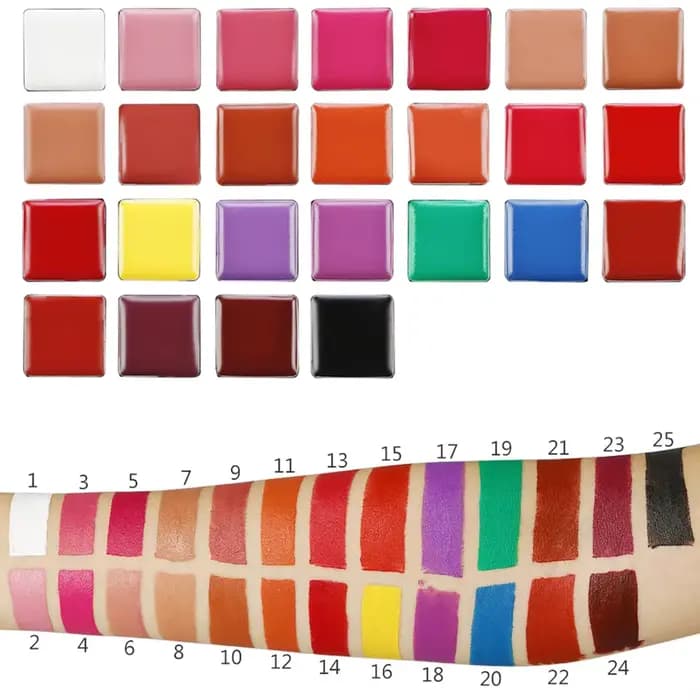 Palette de rouge à lèvres 25 couleurs, haute qualité, longue tenue, hydratante, kit de maquillage po