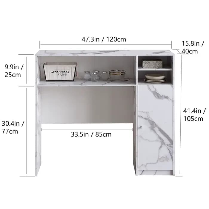 Armoire Buffet avec rangement, buffet pour ranger la table pliante, armoire de rangement de cuisine 