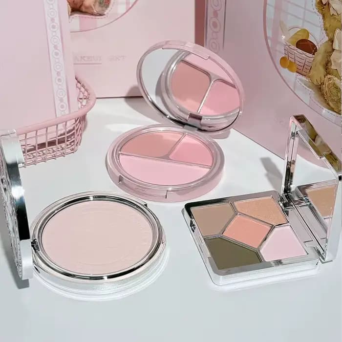 ART VALUE Coffret de maquillage multifonction 7 pièces comprenant 3 rouges à lèvres mats, 1 poudre p