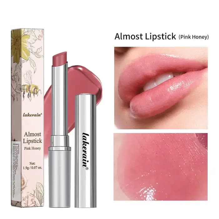 Baume à lèvres hydratant teinté rose/noir, effet brillant baie prune pour tous les tons de peau, maq