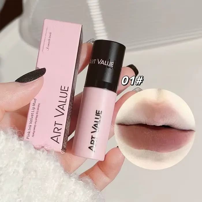 (HG) brillant à lèvres longue durée imperméable soyeux lisse liquide rouge à lèvres rose brume velou