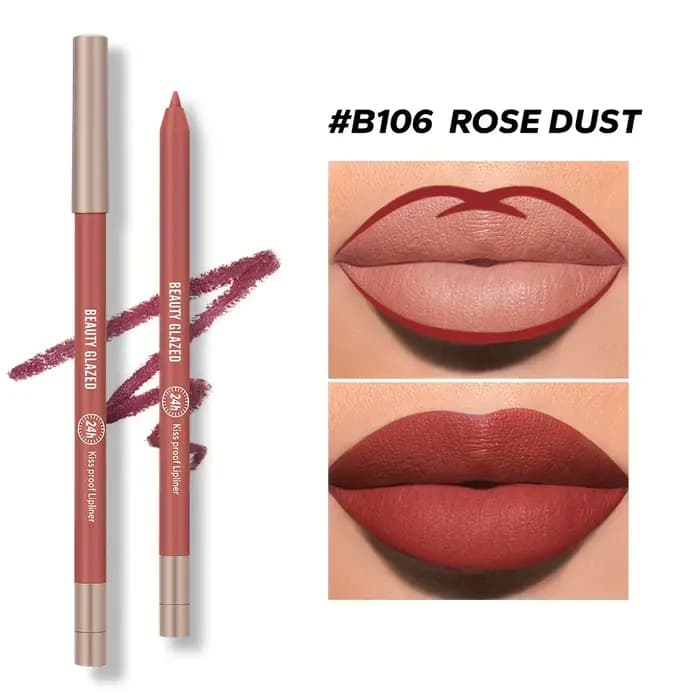 BEAUTY GLAZED – crayon à lèvres nu, 10 couleurs, naturel, longue durée, imperméable, effet mat, faci