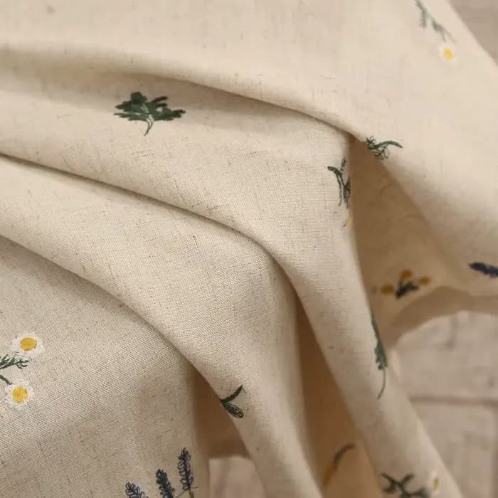 Nappe en lin avec oreille de blé brodée, pour cuisine, salon, Table à manger, décor de Table de rass