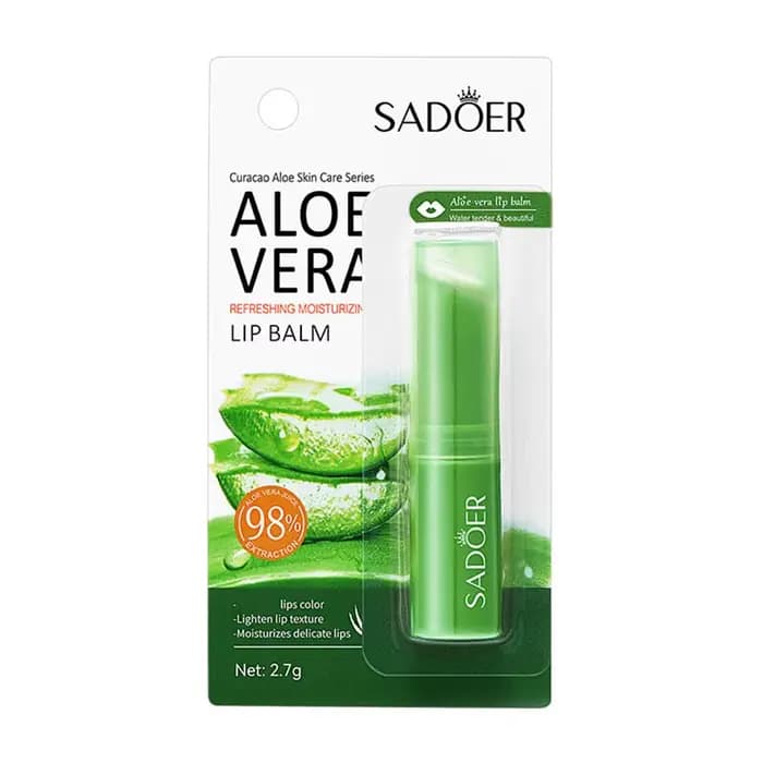 Rouge à lèvres réparateur hydratant rafraîchissant, Essence de vitamine d'aloe Vera, Double Protecti