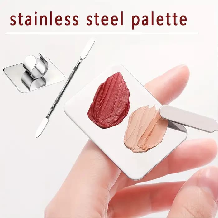 Palette de mélange de maquillage, Palette de spatule de maquillage KissDate avec spatule de fond de 