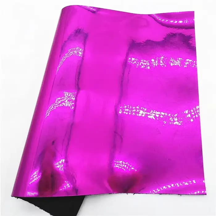 Cuir synthétique à paillettes noires avec étoiles et papillons de couleur Rose, rayures brevetées, m