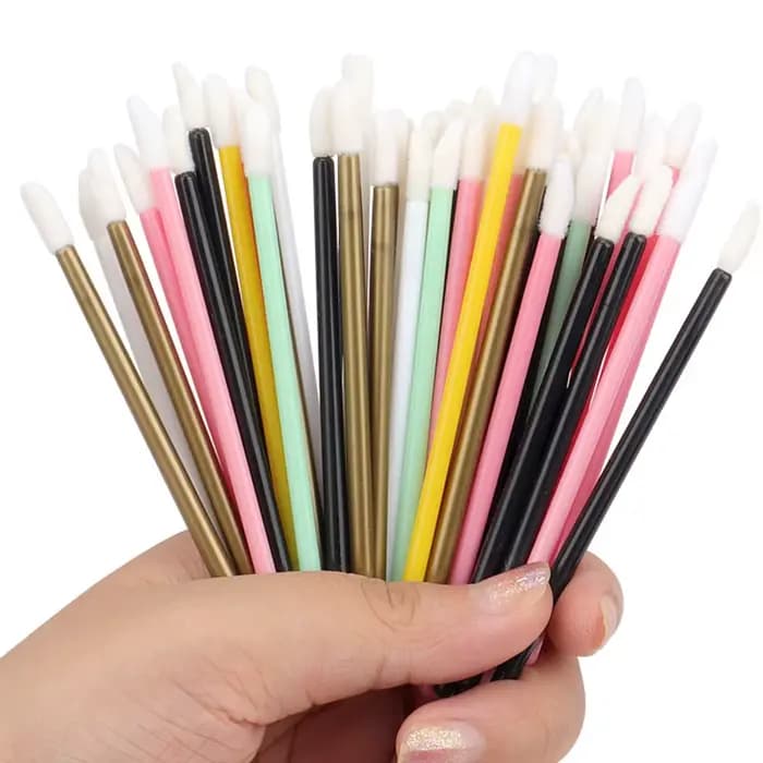 100 pièces brosse à lèvres brosse d'extension de cils pinceaux de maquillage pour Extension de cils 