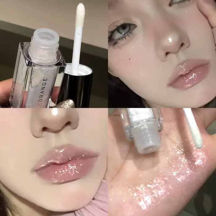Gloss à lèvres Herorange Star Shine Glitter, brillant, pailleté, longue tenue, hydratant, non collan