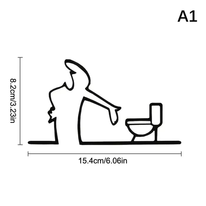 La Linea – autocollant mural d'art au trait minimaliste pour pare-chocs et fenêtre de voiture, avec 
