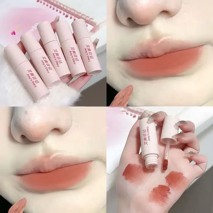 Rouge à lèvres liquide mat imperméable, soyeux et lisse, effet velours, gloss abricot, maquillage po