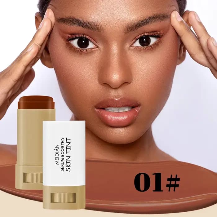 Bâton de fond de teint en Bronze, sérum, teinte de peau boostée, Texture soyeuse, couverture hydrata