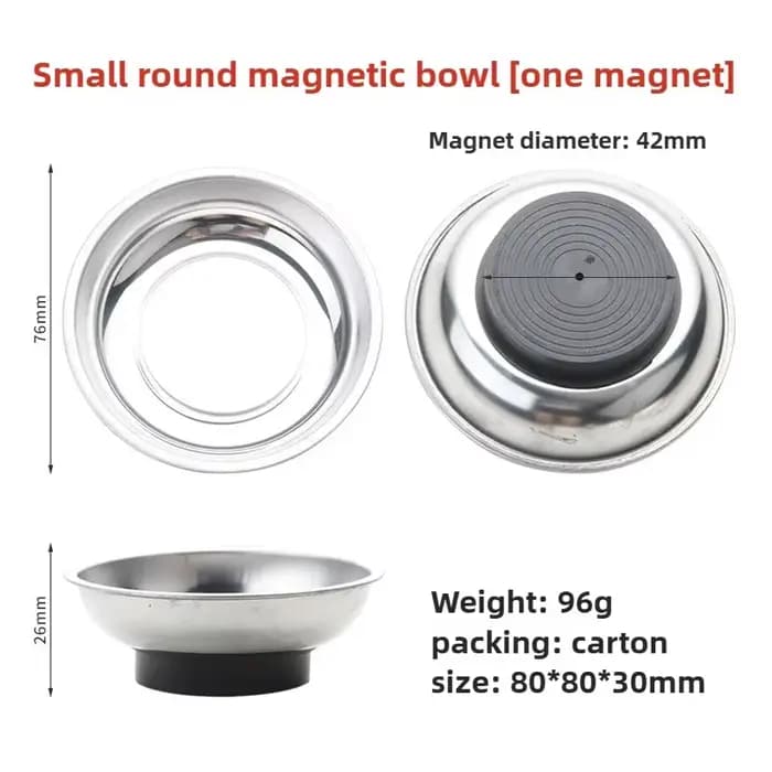 Bol magnétique rond/carré, durable avec plateau de pièces magnétique en acier inoxydable pour un acc