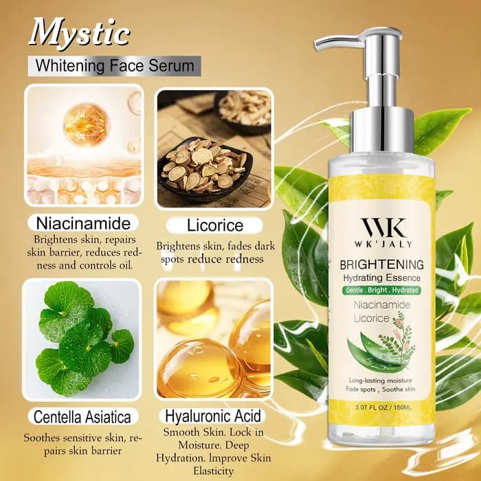 Sérum éclaircissant à la réglisse WK JALY, essence anti-taches, éclaircit le teint, hydrate, pour le