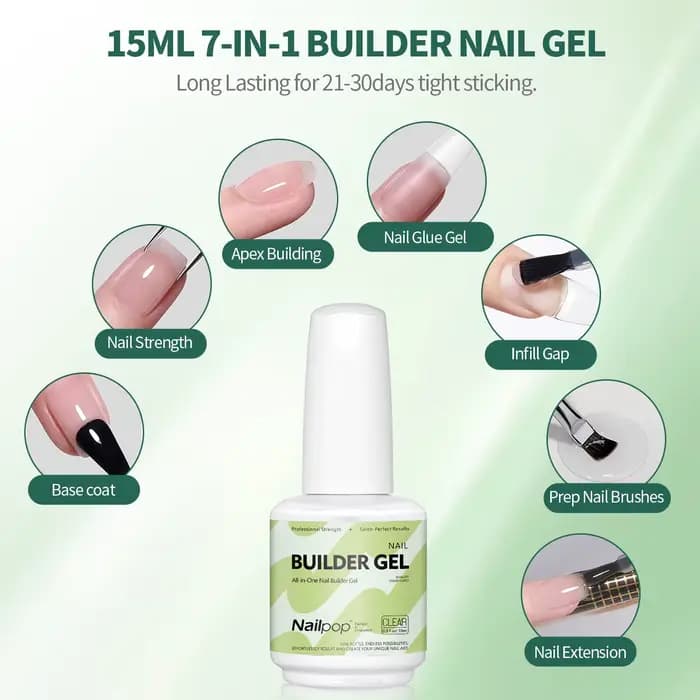 Nailpop – Gel de construction d'ongles professionnel multifonctionnel, pour Extension rapide des ong