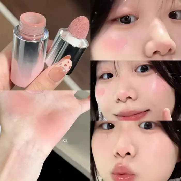 HERORANGE~ Blush liquide à diffusion pour les joues, éclat naturel coréen, faible saturation, fini m