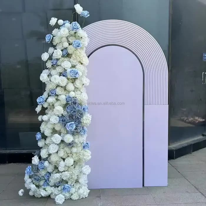 Nouveau Style arc de mariage toile de fond événement fête scène décoration décors fournitures fleur 