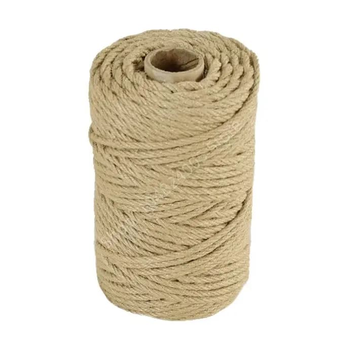 Rouleau de ficelle en jute naturelle vintage de 50-200 m pour couture, artisanat, cordon en jute, fi