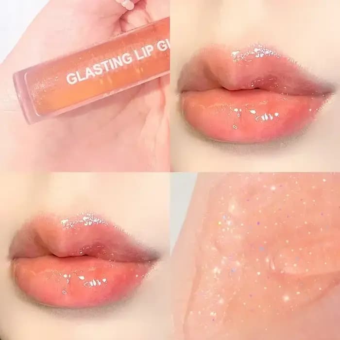 Brillant à lèvres à eau miroir, glaçage à lèvres en verre Transparent, huile liquide imperméable et 