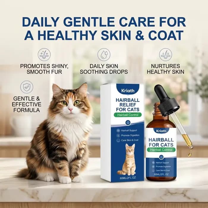 Gouttes de Soin pour Poils de Chat : Nourrissant Peaux Sèches et Sensibles, Lissant, Boostant la Bri