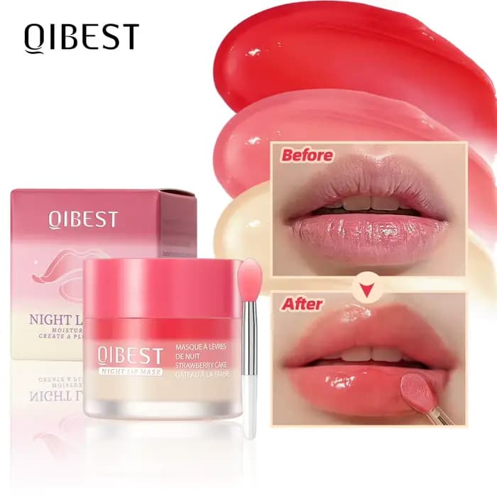 QIBEST – masque hydratant pour les lèvres, soin de nuit pour les lèvres, atténue les rides des lèvre