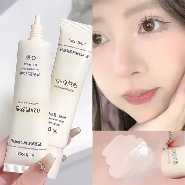 Fond de teint liquide Double usage, reste en place, correcteur longue durée, maquillage, contrôle de