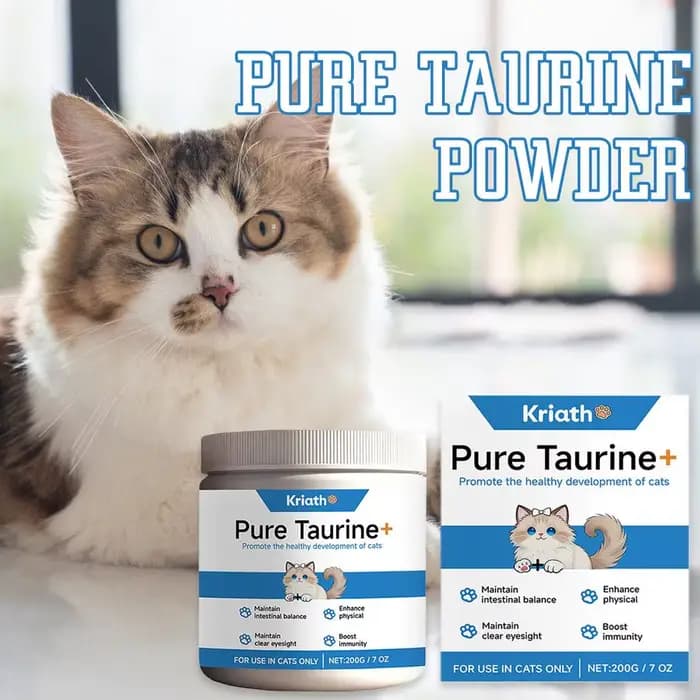 Poudre de taurine pour chat, soutient la santé cardiaque, favorise une croissance saine, maintient l