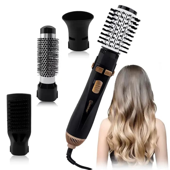 Hatteker 4 en 1 brosse à air chaud multi-fonction peigne droit et bouclé avec Rotation automatique p