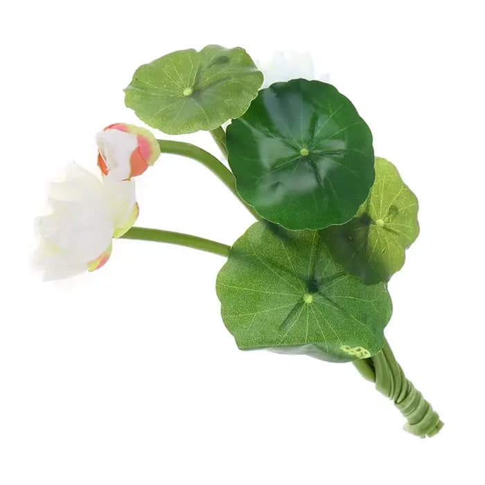 Fausses fleurs artificielles, nénuphar, micro paysage, plantes décoratives pour la maison