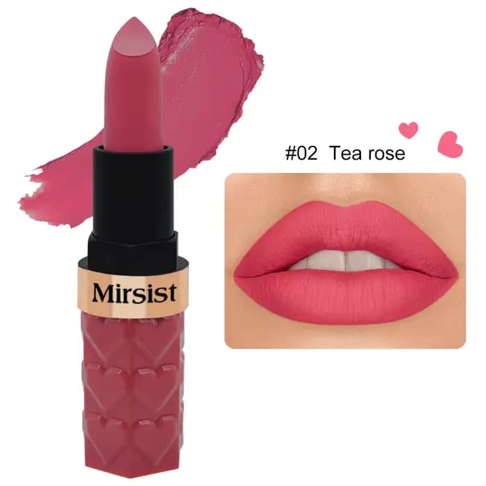 Mirsist – Kit de rouge à lèvres velours mat soyeux, 6 couleurs, longue tenue, nude, rouge, marron, m