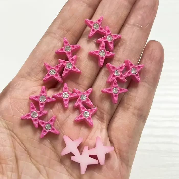Rouge à lèvres rose Sexy, 10 pièces, Kawaii, bouche rouge chaude, accessoires en résine, coque de té