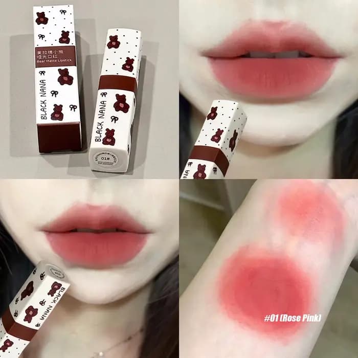 Rouge à lèvres mat marron nu, 4 couleurs, longue durée, brume douce, velours, boue, imperméable, fai