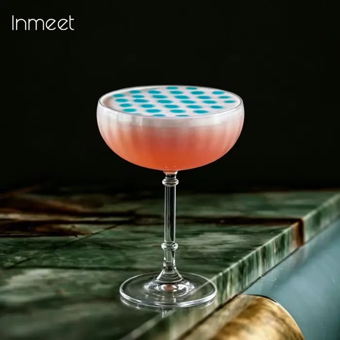 Verre à cocktail à pieds hauts rayé Inmeet, verre à champagne, tasse en verre à vin rouge, tasse de 