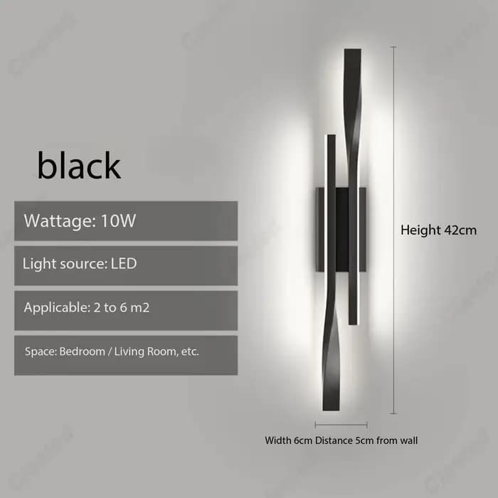 Lampe murale LED minimaliste moderne pour salon, couloir, chambre à coucher, éclairage décoratif de 