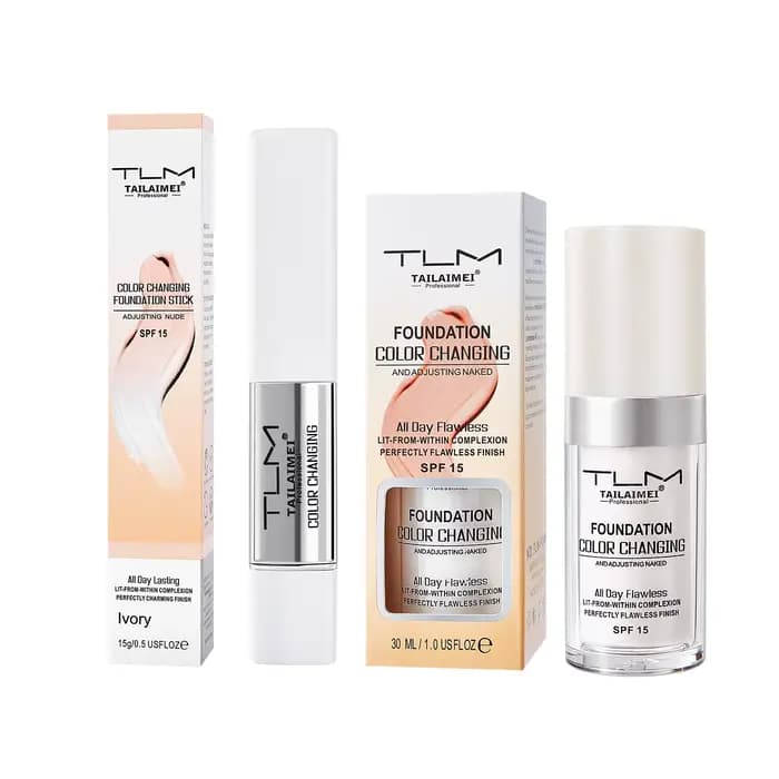 Stick de fond de teint changeant de couleur avec SPF 15, tenue impeccable toute la journée, teint na