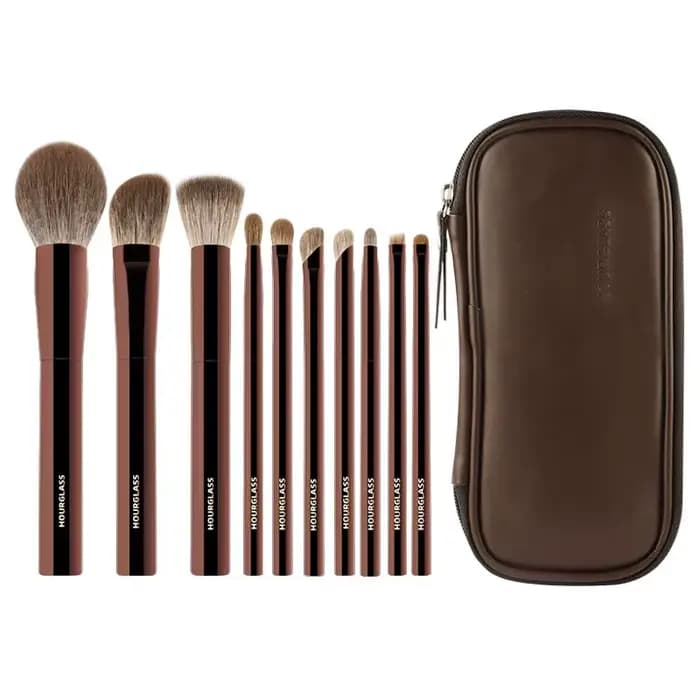 Ensemble de pinceaux de maquillage sablier 10 fards à paupières doux et pratiques, correcteur, stuc,