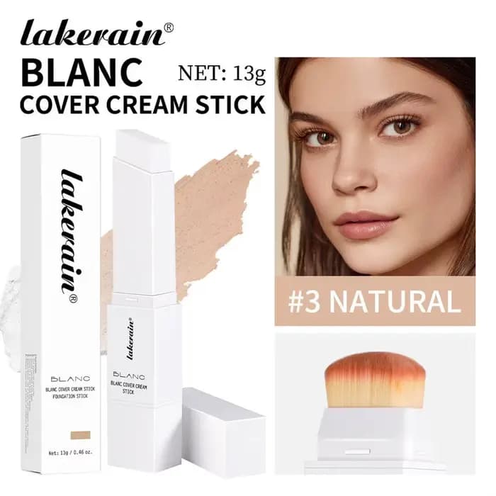 Fond de teint Lakerain Blanc Cover Cream Stick, bâton de fond de teint à couverture complète 13 g # 